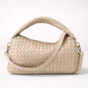 Borsa in pelle artigianale intrecciata