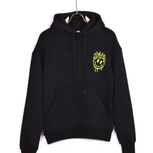 FELPA CON CAPPUCCIO "SMILE AT LIFE " - Col. Nero