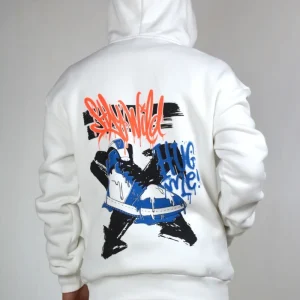 FELPA CON CAPPUCCIO "OFF AIR" - WHITE