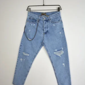 JEANS CARROT FIT CON STRAPPI
