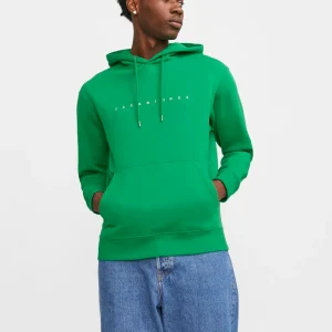 JACK & JONES FELPA CON CAPPUCCIO "ESSENTIALS" - Col. Verde