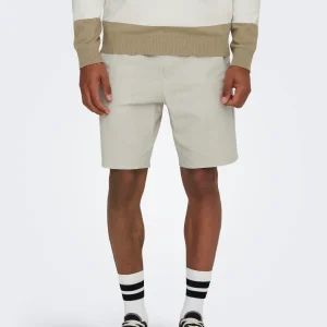 BERMUDA IN MISTO LINO - col. Beige