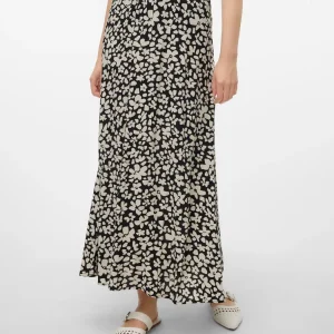 VERO MODA Gonna floreale 'VMAlba' in bianco / nero