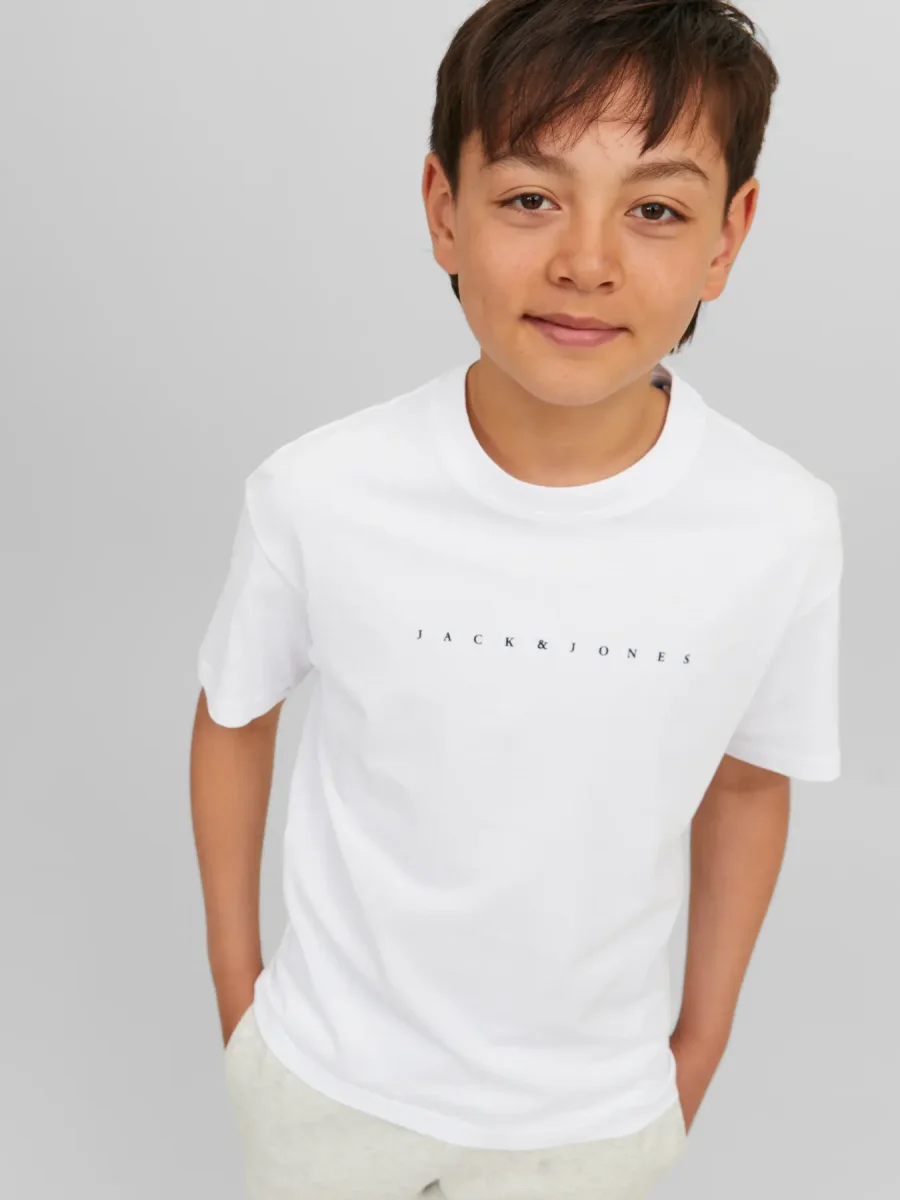JACK & JONES JUNIOR T-SHIRT CON LOGO PICCOLO - Col. Bianco - immagine 3