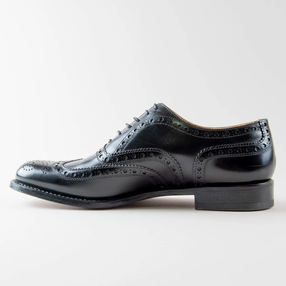 Francesco Oxford Full Brogue in Pelle di Vitello Nera - immagine 4