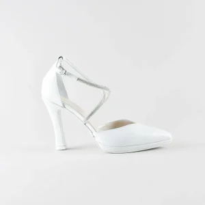 Cross Strap Ada – Tacco 10 cm Nappa Bianca