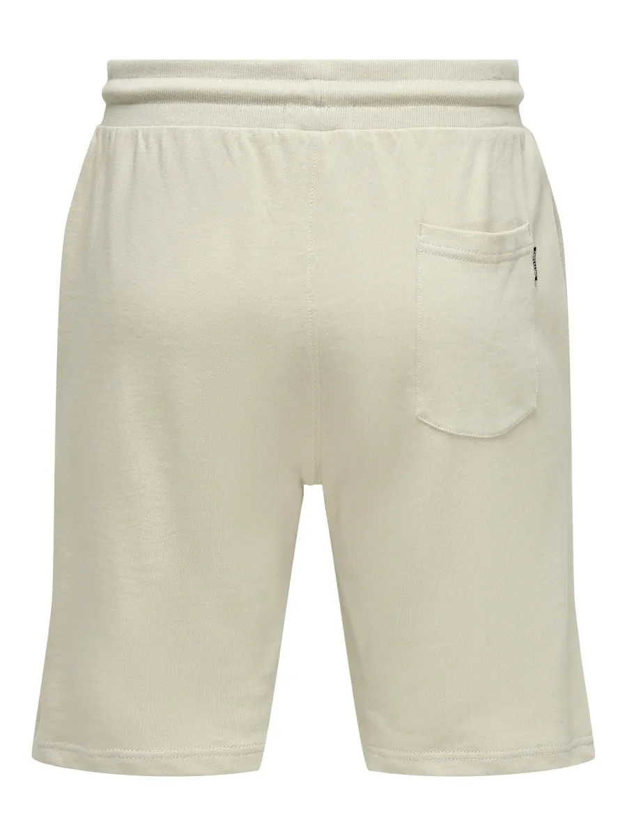 BERMUDA BASIC IN COTTONE - col. Beige - immagine 3
