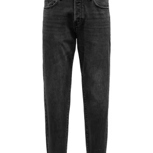 RELAXED BLACK JEANS SENZA STRAPPI