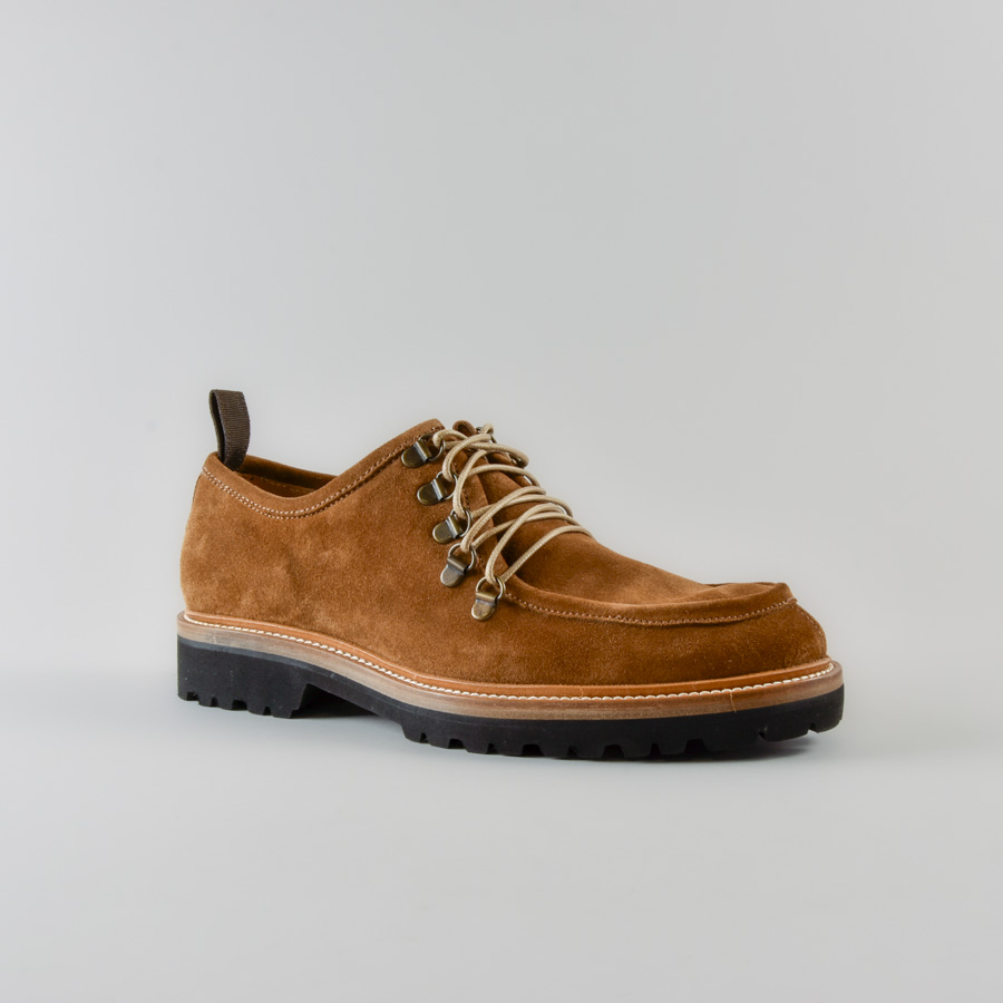 Mocassino Berry in Suede Cognac con Ganci - immagine 3