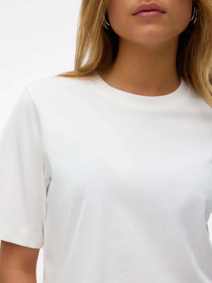 Vero Moda - T-shirt basic VMDEMI - col. bianco - immagine 4