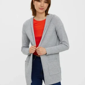 Vero Moda - Cardigan Open Hood 'VMDOFFY' - Grigio