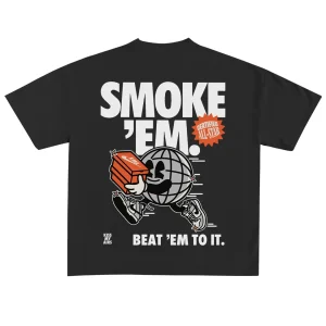 T-SHIRT "SMOKE 'EM"  - Col. Nero