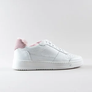 Sneakers Meggie in pelle Martellata Bianca e pelo
