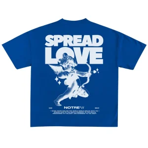 T-SHIRT "SPREAD LOVE"  - Col. Blu Royal