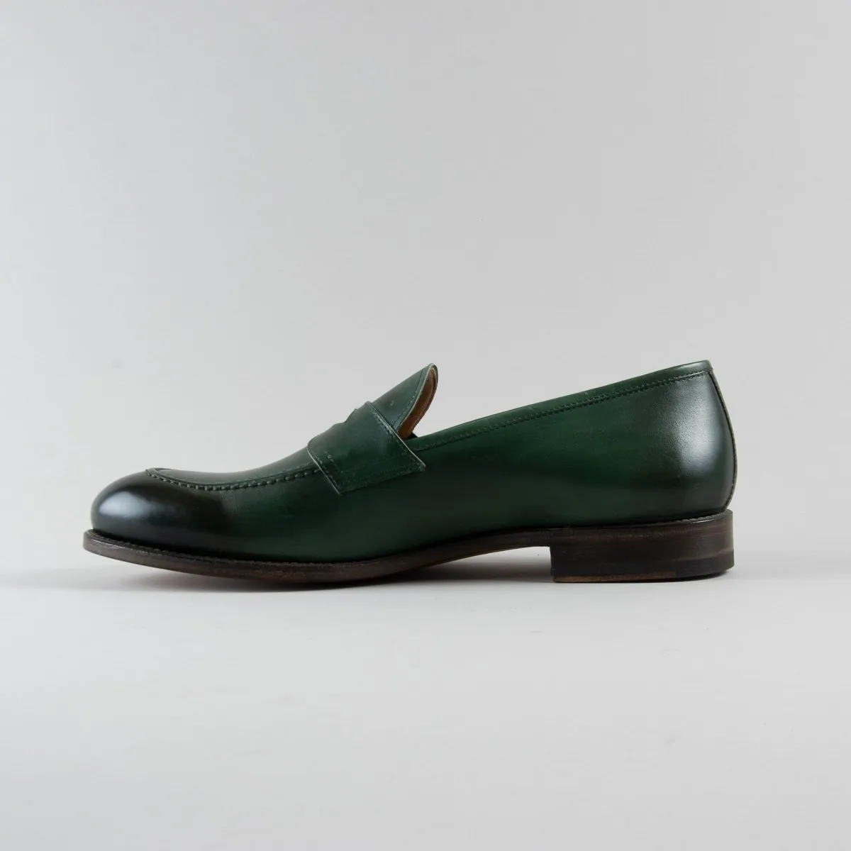 Leonardo Mocassino in Pelle Iron Verde - immagine 5