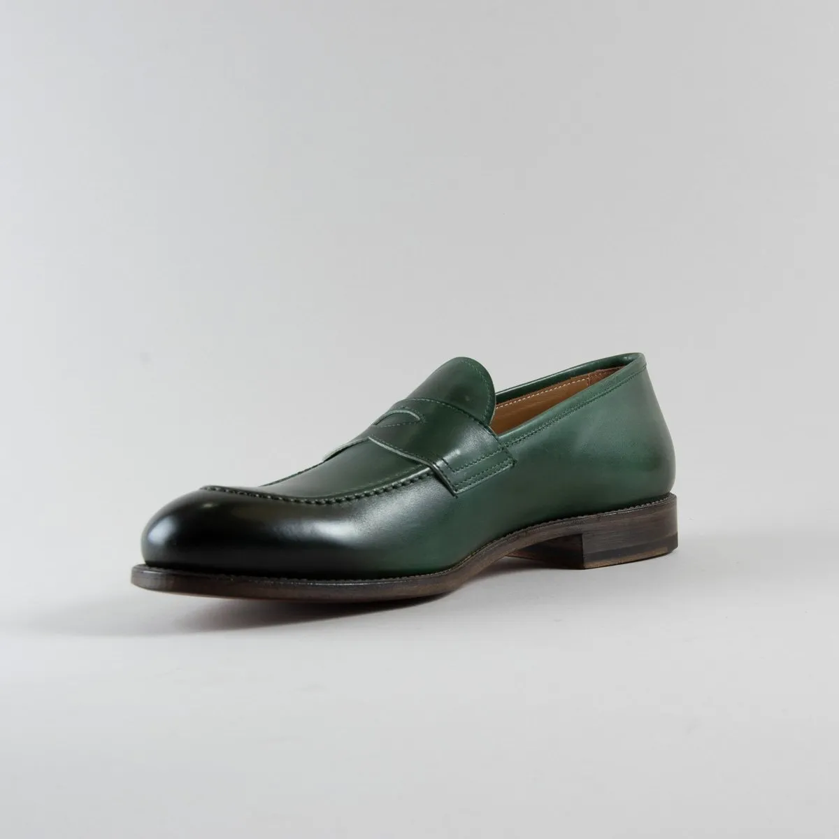 Leonardo Mocassino in Pelle Iron Verde - immagine 4