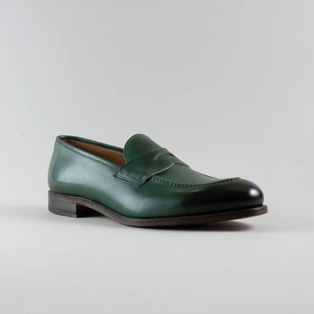 Leonardo Mocassino in Pelle Iron Verde - immagine 3