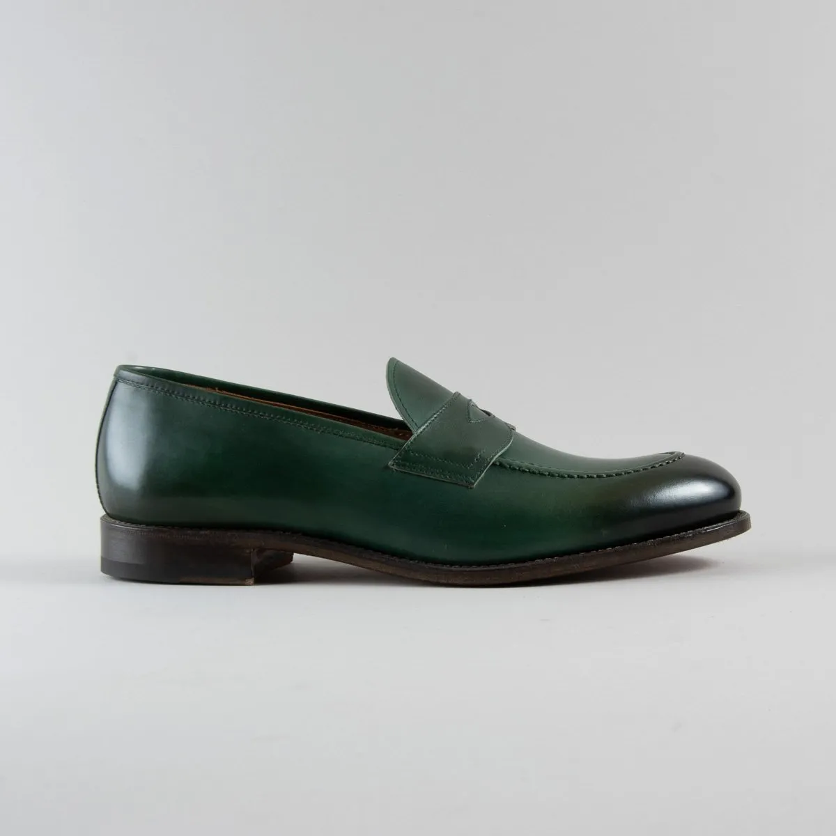 Leonardo Mocassino in Pelle Iron Verde