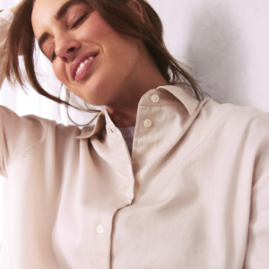 Camicia in cotone satin