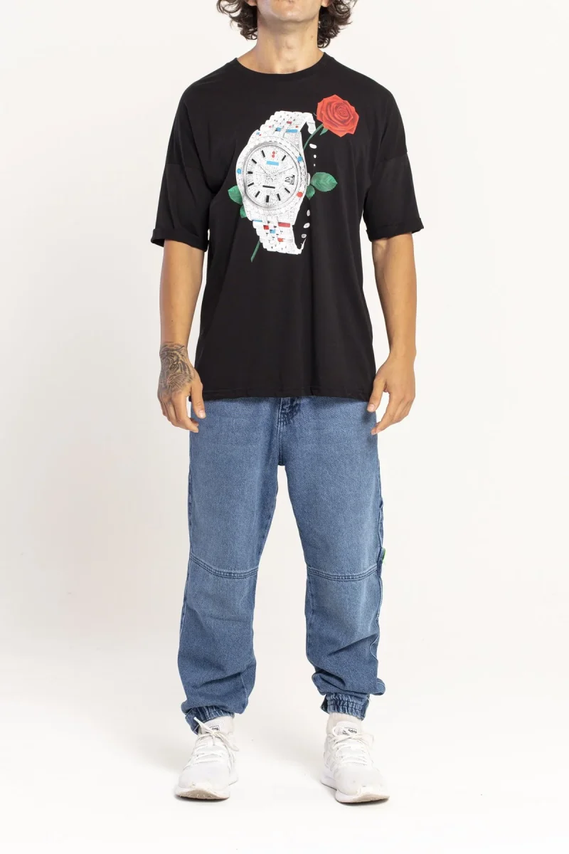 T-SHIRT OVERSIZE - ROLEX AND ROSE - immagine 2