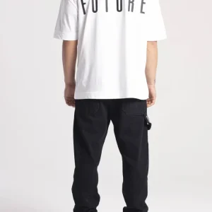 T-SHIRT OVERSIZE “DARK FUTURE“ - COLORE BIANCO
