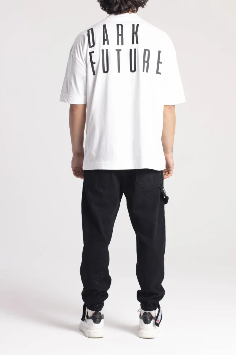 T-SHIRT OVERSIZE “DARK FUTURE“ - COLORE BIANCO