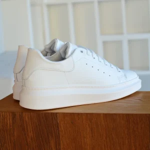 SNEAKERS IN VERA PELLE "TOTAL WHITE"