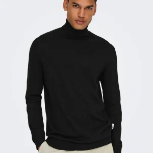 ONLY & SONS MAGLIONE DOLCEVITA - Col. Nero