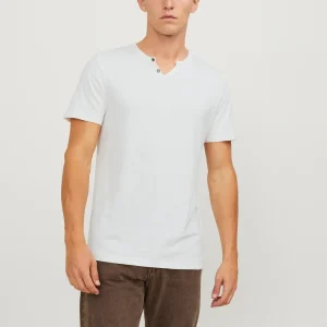 JACK & JONES MELANGE SCOLLO CON SPACCHETTO - Col Bianco