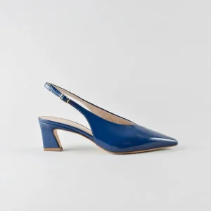 Slingback Helena 50mm – Nappa Lux Blu