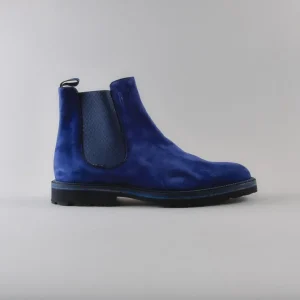 Chelsea Boot Sebastian in Camoscio Blu Acceso