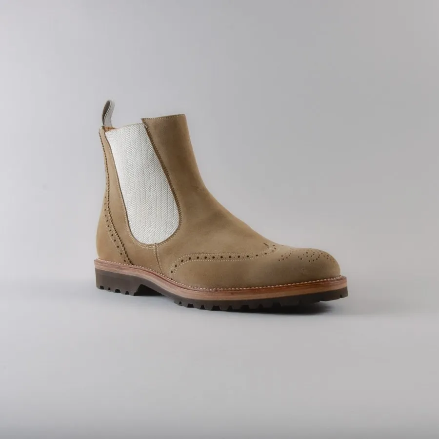 Chelsea Boot Steven in Camoscio Beige - immagine 3