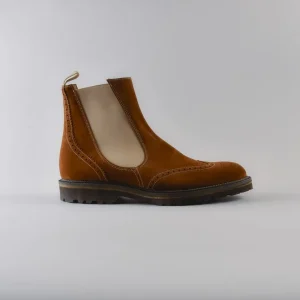 Chelsea Boot Steven in Camoscio Cognac