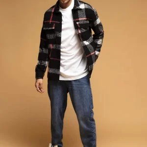 CAMICIA A QUADRI BIANCO E NERA