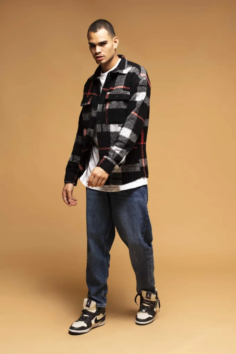 CAMICIA A QUADRI BIANCO E NERA - immagine 4