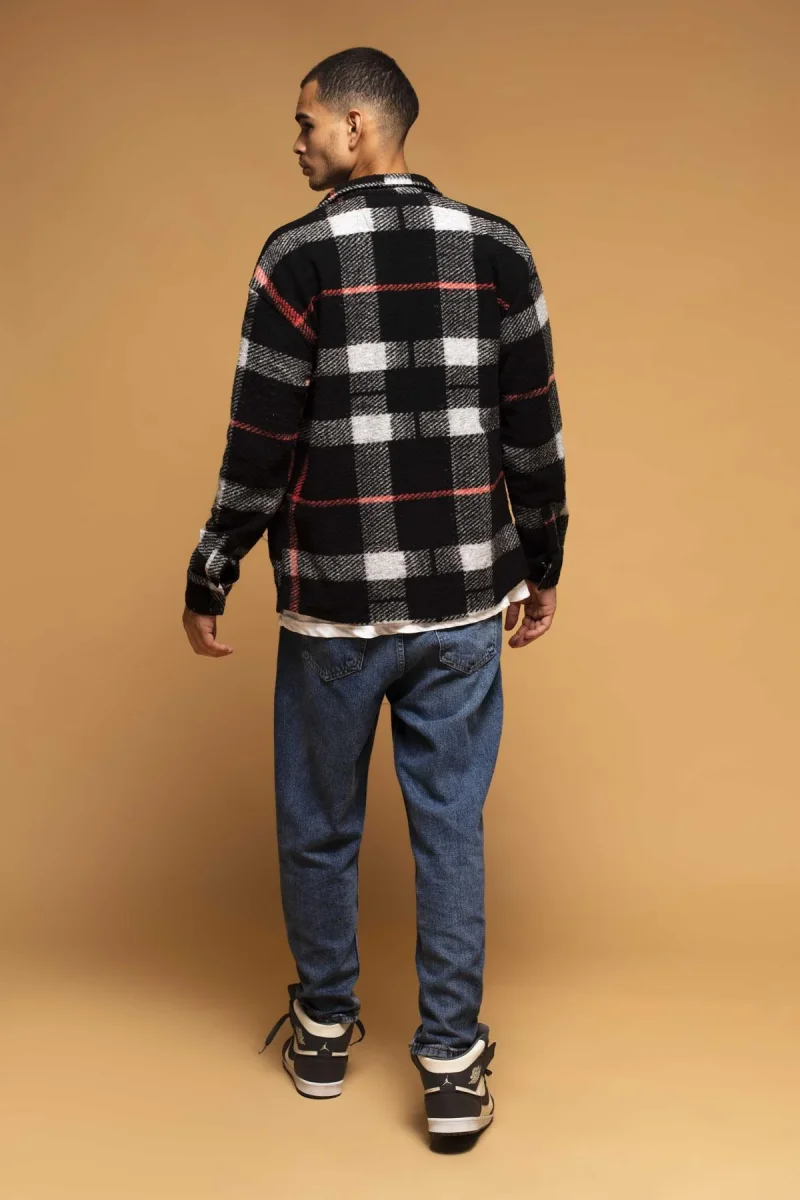 CAMICIA A QUADRI BIANCO E NERA - immagine 3