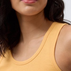 Canottiera in cotone a costine