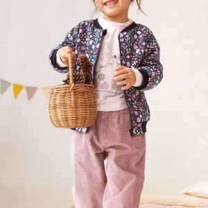 Pantaloni Baby in velluto rosa