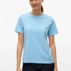 Vero Moda - T-shirt basic PAULINA - col. azzurro