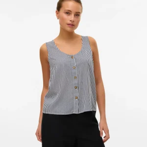 Vero Moda - Camicia a righe col. Blu scuro