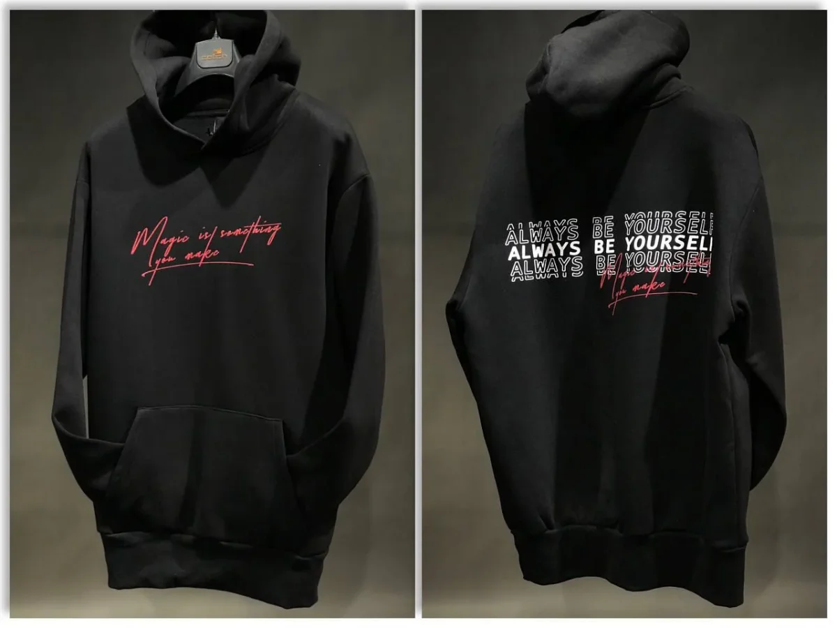 FELPA CON CAPUCCIO - ALWAYS BE YOURSELF - immagine 3