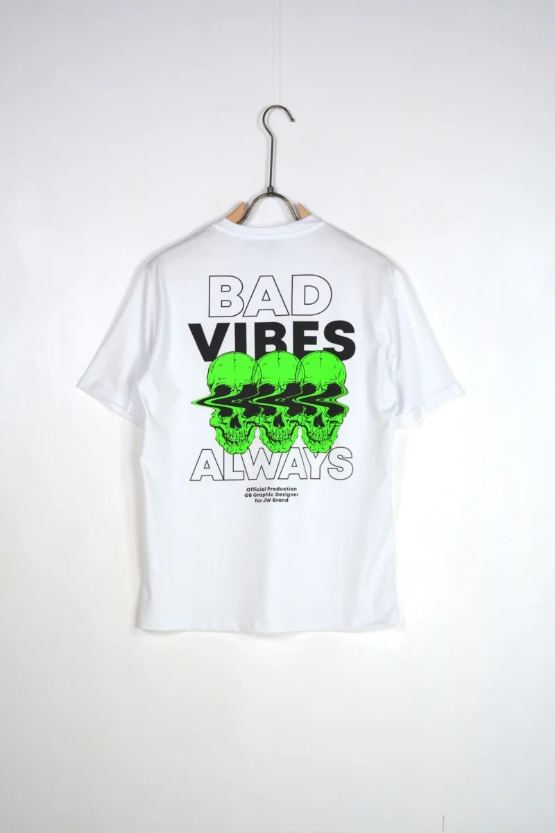 T-shirt "Bad Vibes Always" - Col. bianco - immagine 2