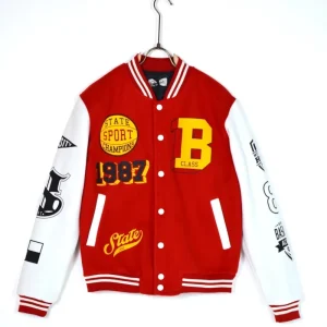 GIUBBOTTO BOMBER COLLEGE - Col. rosso