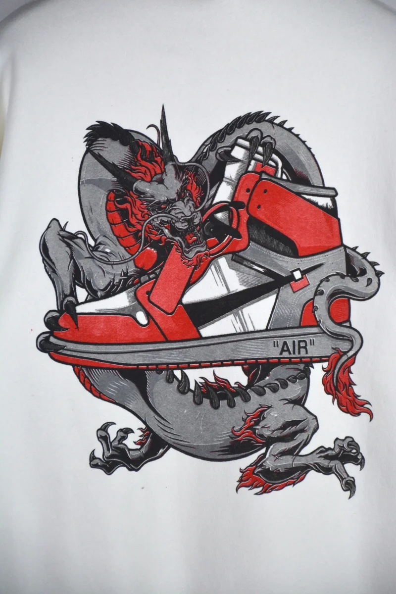 FELPA CON CAPPUCCIO "AIR DRAGON" - WHITE - immagine 5