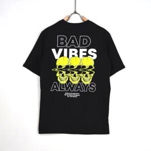 T-shirt "Bad Vibes Always" - Col. nero