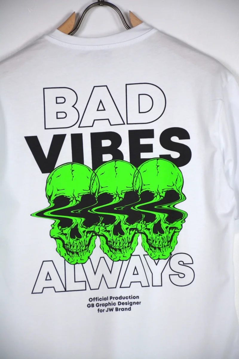 T-shirt "Bad Vibes Always" - Col. bianco - immagine 4