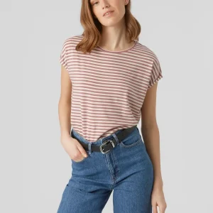 Vero Moda - T-shirt oversize a righe rosa