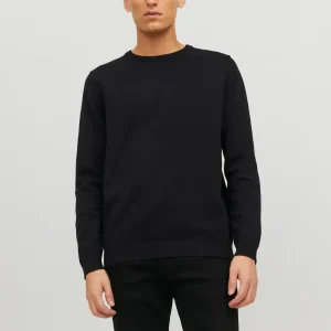 JACK & JONES MAGLIONE GIROCOLLO BASIC  - Col. Nero