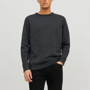 JACK & JONES MAGLIONE GIROCOLLO BASIC  - Col. Grigio
