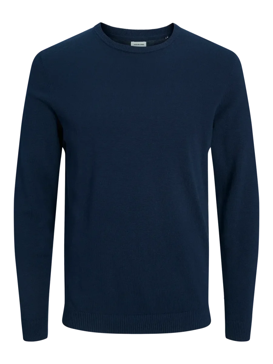 JACK & JONES MAGLIONE GIROCOLLO BASIC - Col. Dark navy - immagine 4